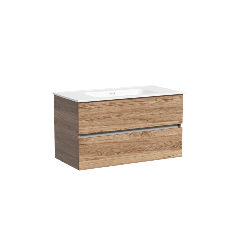 Тумба под раковину Sancos Urban UR90ECH 89х45х55 подвесная цвет дуб чарльстон